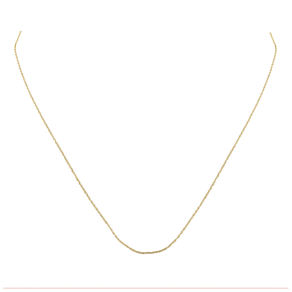 10kt Yellow Gold 18-inch Rope Chain with Spring-ring Closure